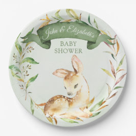 Baby Baby Deer Custom Baby Dusche Pappteller