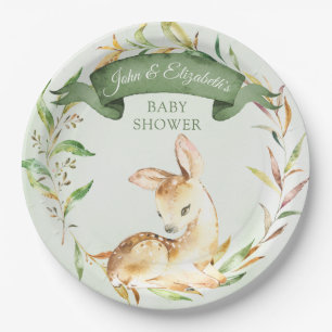 Baby Baby Deer Custom Baby Dusche Pappteller
