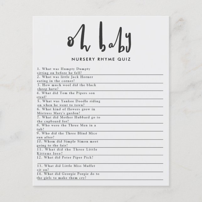 Baby, Baby-Dusche-Party Flyer (Vorne)