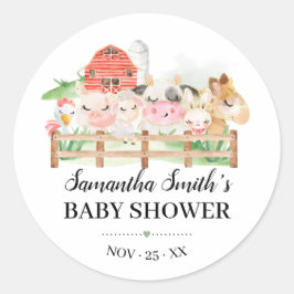 Baby-Baby-Dusche Runder Aufkleber