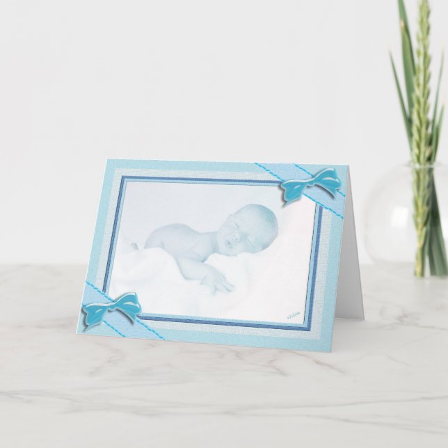 Baby, Baby, Junge Glückwünsche Karte (Vorderseite)