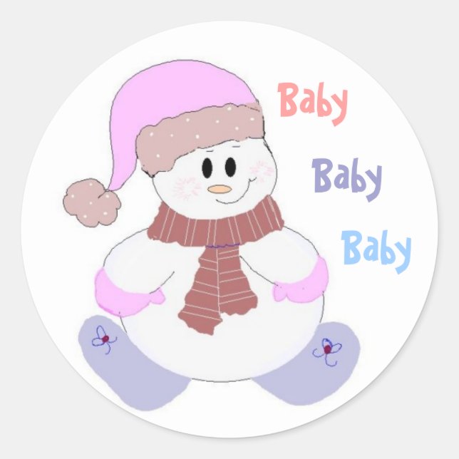 Baby, Baby Runder Aufkleber (Vorderseite)