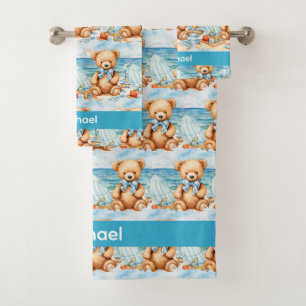 Baby-Badehandtuch-Set für Jungen Individueller N Badhandtuch Set