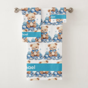 Baby-Badehandtuch-Set für Jungen & Kleinkinder I Badhandtuch Set