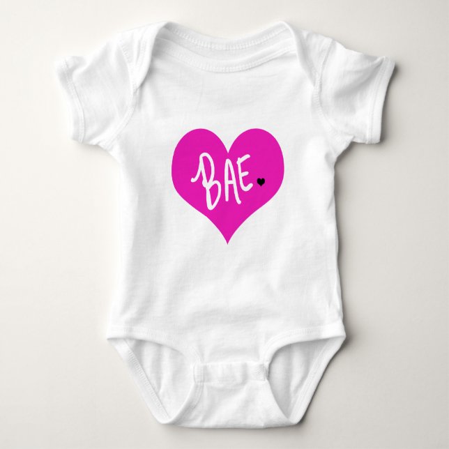 Baby BAE Pink Heart Baby Strampler (Vorderseite)