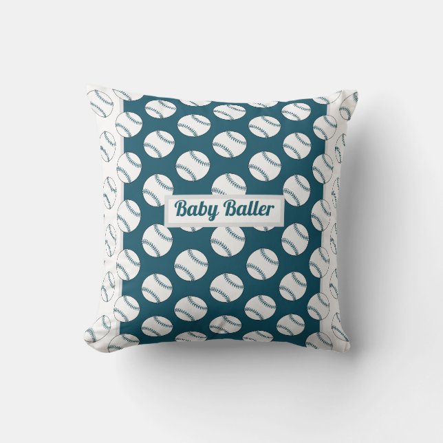 Baby Baller Baby Throw Kissen (Vorderseite)