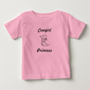 Baby-Ballettröckchen-Bodysuit, Cowgirl-Prinzessin Baby T-shirt