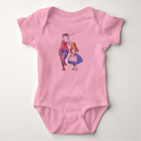 Baby-Ballettröckchenbodysuit mit Alice- u.