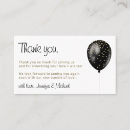 Baby Balloon Polka Dots Glitzern Glitz Vielen Dank Begleitkarte