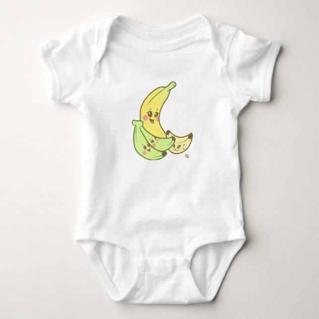 Baby-Bananen-Familienpullover Baby Strampler (Vorderseite)