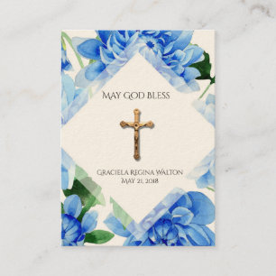 Baby-Baptismal Erinnerungs-Goldkreuz-heilige Karte