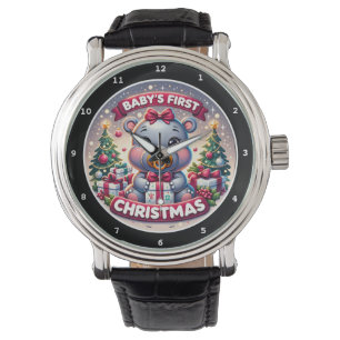 Baby-Bär-Decorative zum ersten Weihnachten Armbanduhr
