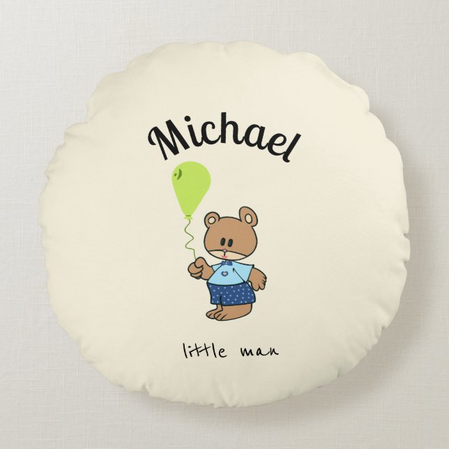 Baby Bär Round Pillow Rundes Kissen (Vorderseite)