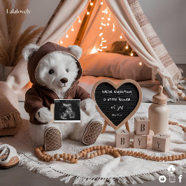 Baby Bären einfache Schwangerschaftsankündigung Feiertagskarte