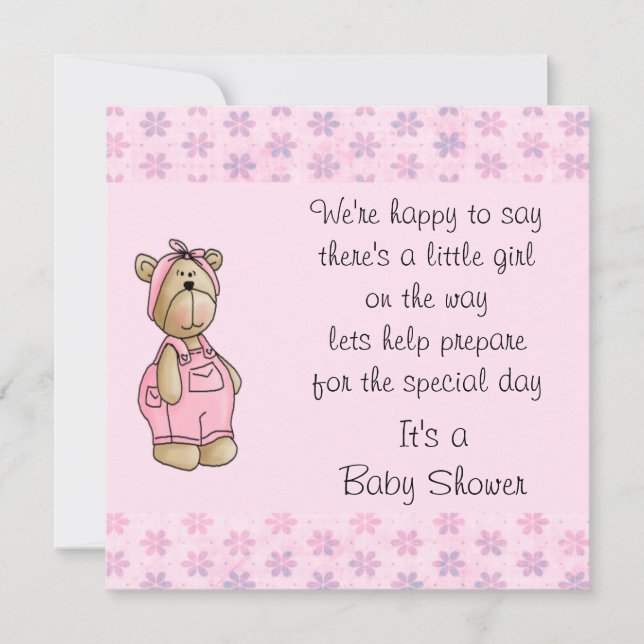 Baby-Bärn-Babyparty-Einladungen Einladung (Vorderseite)