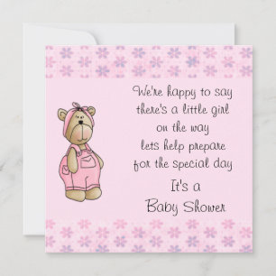 Baby-Bärn-Babyparty-Einladungen Einladung