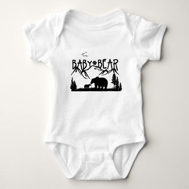 Baby-Bärn-Natur-T-Shirt Baby Strampler (Vorderseite)