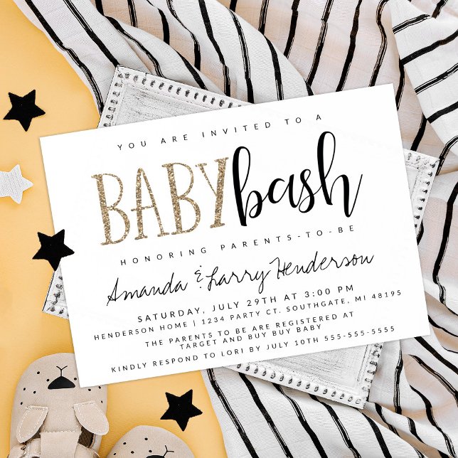 Baby Bash, Baby shower des couples Invitation (Créateur téléchargé)
