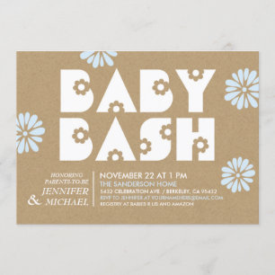 Baby Bash   Baby Shower Einladungen Kraft Papier v