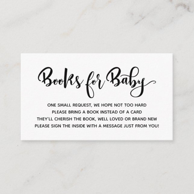 Baby-Bash-Bücher für Babyverpackungskarte Begleitkarte (Vorderseite)