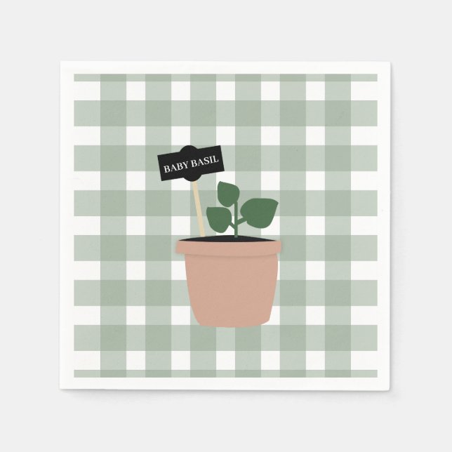 Baby Basil Napkins Serviette (Vorderseite)