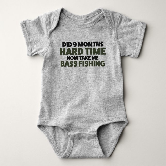 Baby Bass Fishing Jersey Bodysuit Shirt (Vorderseite)