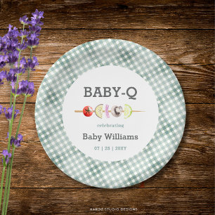 Baby-BBQ-Paar-Baby-Party Pappteller