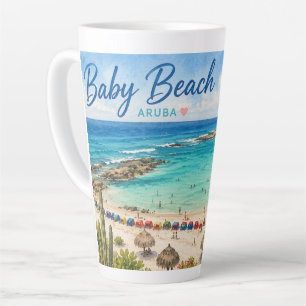 Baby Beach Aruba Karibik Reise Souvenir Milchtasse