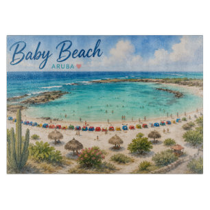 Baby Beach Aruba Karibik Reise Souvenir Schneidebrett