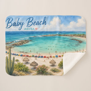 Baby Beach Aruba Karibik Reise Souvenir Sherpadecke