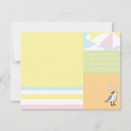 Baby Beach Ball Dankeschön Card Dankeskarte