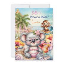Baby Beach Party Einladung