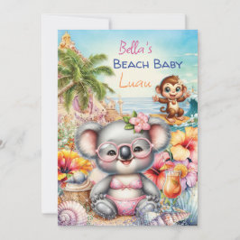 Baby Beach Party Einladung