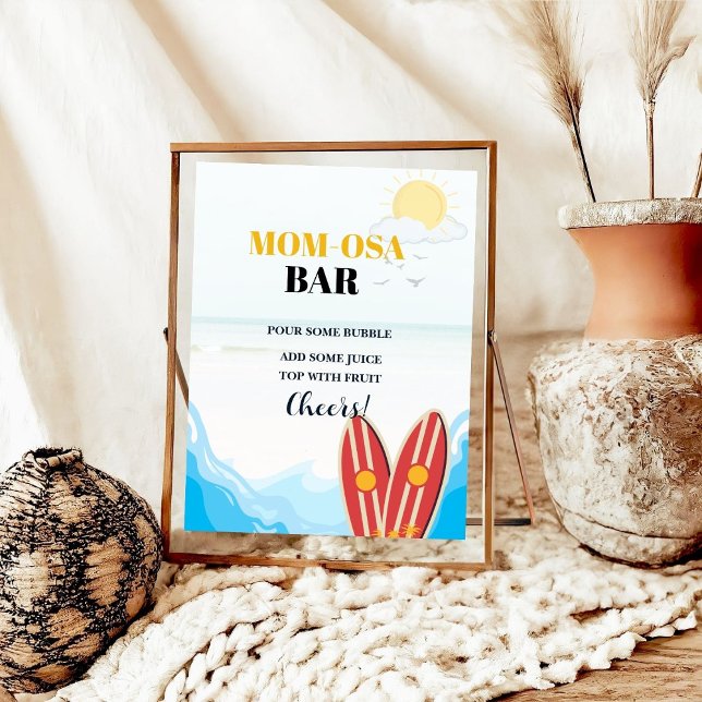 Baby Beach Surfbrett Babydusche Gefälligkeitszeich Poster (Von Creator hochgeladen)