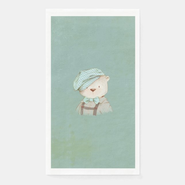 Baby Bear Adorable Niedlich Kids Simple Whimsical Serviette (Vorderseite)