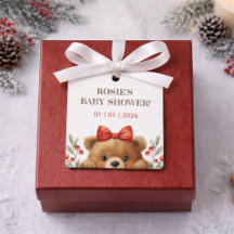 Baby Bear And Rowan Berries Baby Shower