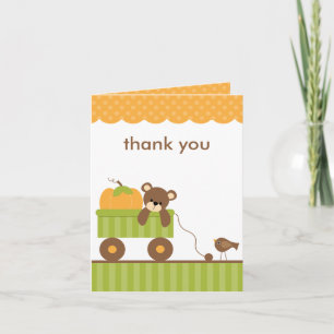Baby Bear Automne en Wagon Cartes de notes