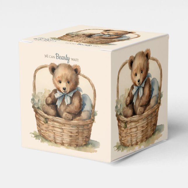 Baby Bear Bear Bearly Wait Boys Baby Dusche Geschenkschachtel (Vorderseite)