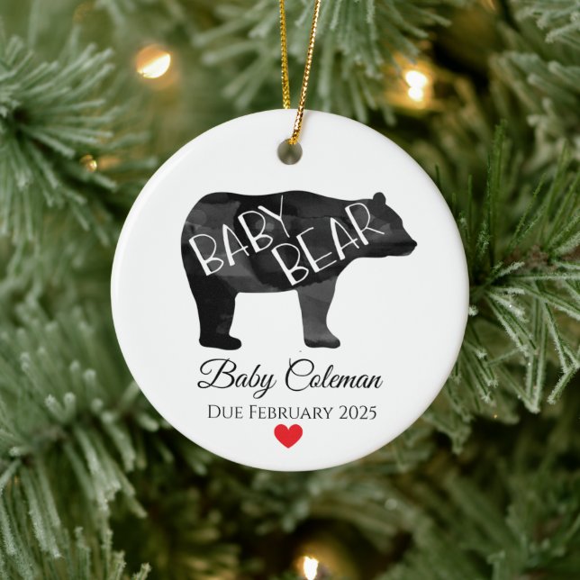 Baby Bear Birth Ankündigung Ornament (Baum)