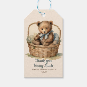 Baby Bear Boy Babydusche Vielen Dank Beary Much Geschenkanhänger