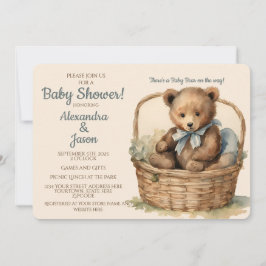 Baby Bear Boys Babydusche Einladung