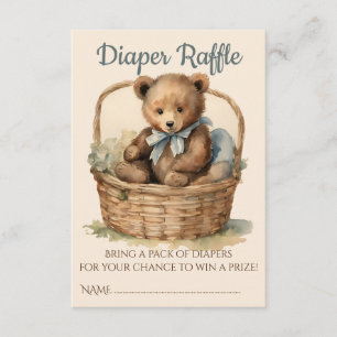 Baby Bear Cub Boy Babydusche Windelwanne Begleitkarte