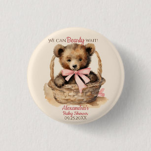 Baby Bear Cub Girls Babydusche Button