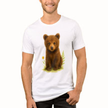 Baby Bear Cub in den Wildblumen