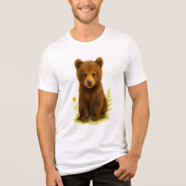 Baby Bear Cub in den Wildblumen Tri-Blend Shirt