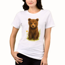 Baby Bear Cub in den Wildblumen