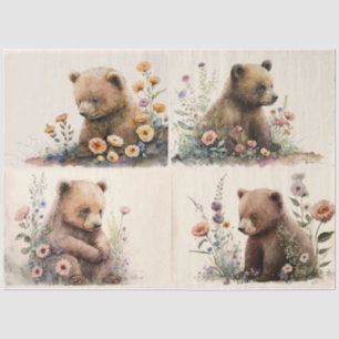Baby Bear Cubs Tissue Paper Seidenpapier
