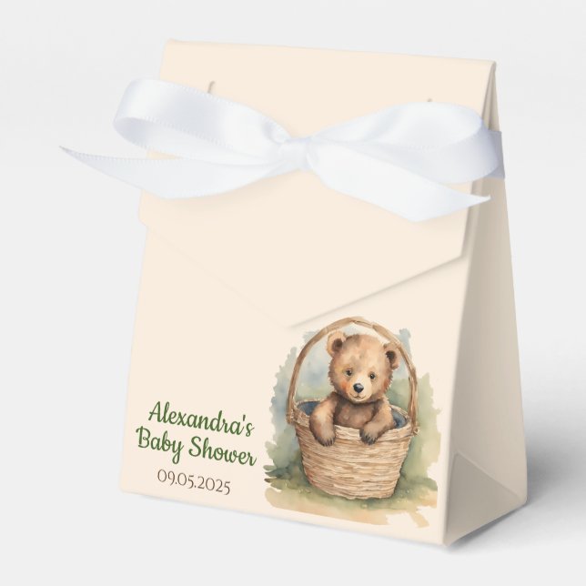 Baby Bear Gender Neutral Baby Dusche Geschenkschachtel (Vorderseite)