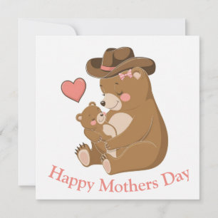 Baby Bear Happy Mother Day Feiertagskarte