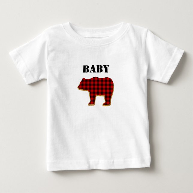 Baby Bear Kind T - Shirt Buffalo Kariert (Vorderseite)